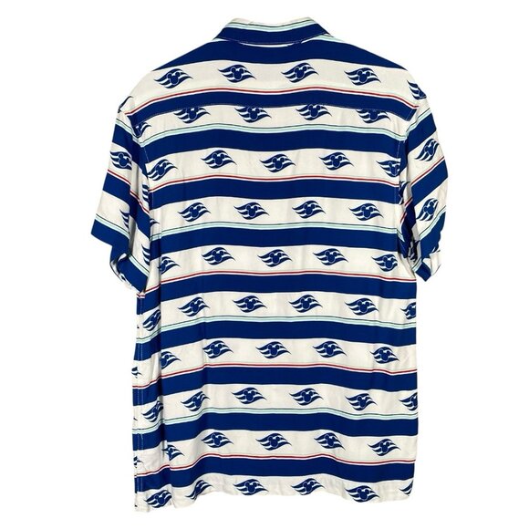 Disney Cruise Line Shirt Men's S Mickey Mouse Wave Print Short Sleeve Button Up - Picture 2 of 9